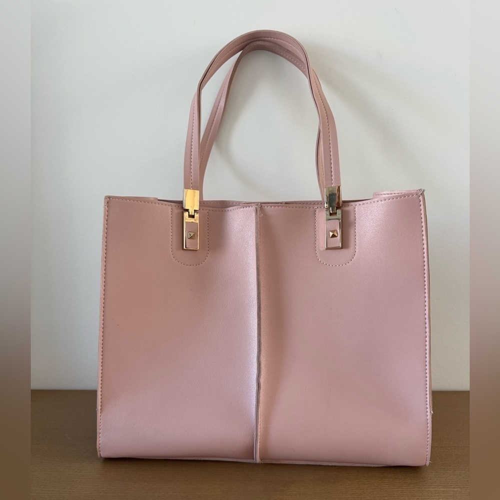 Urban Expressions Vegan Pink Handbag Totebag Barbiecore, Pastel, Rose, Spring